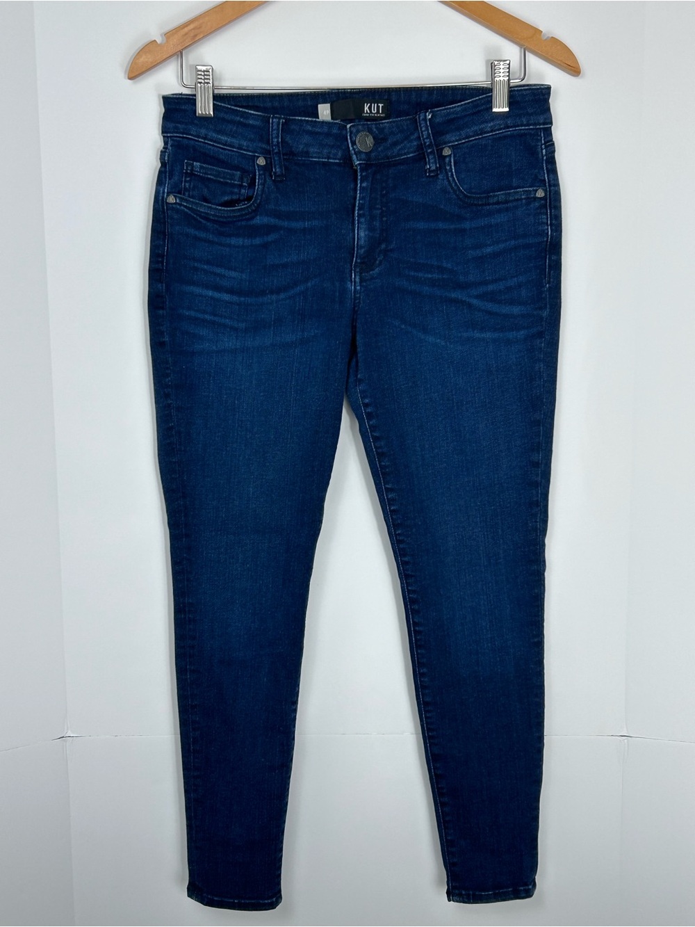 Kut from the Kloth Donna Ankle Skinny Jeans Petite 4P Dark Wash